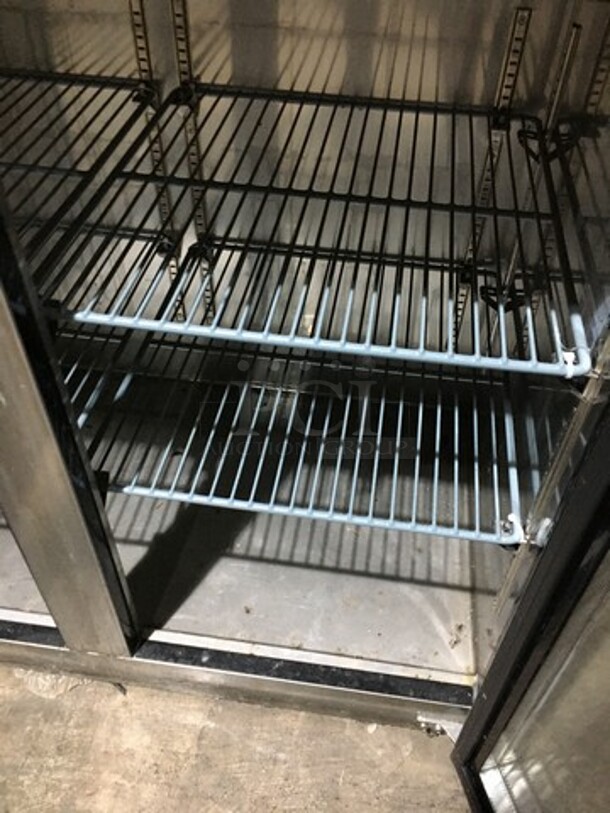 Avantco Commercial 2 Door Refrigerated Bar Back Merchandiser! With Poly Coated Racks! All Stainless Steel! Model 178UBB48GHCS! 115V! - Image 6 of 10