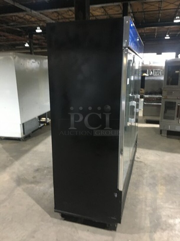 EQ Kitchen Line Commercial 3 Door Reach In Freezer Merchandiser! With Poly Coated Racks! Model SD19L3! 115V! On Commercial Casters! - Image 3 of 8