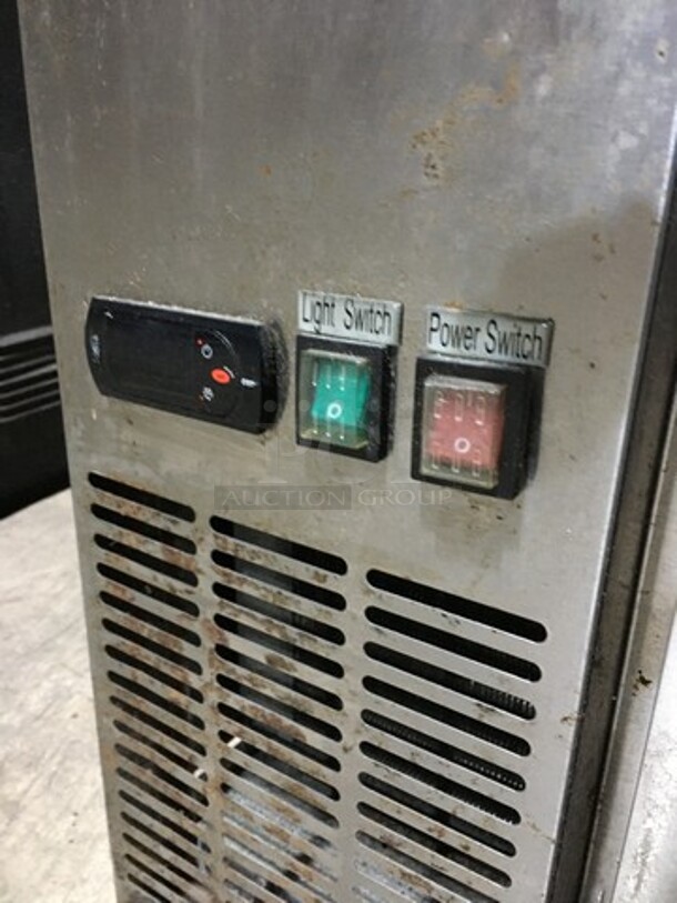 Avantco Commercial 2 Door Refrigerated Bar Back Merchandiser! With Poly Coated Racks! All Stainless Steel! Model 178UBB48GHCS! 115V! - Image 9 of 10