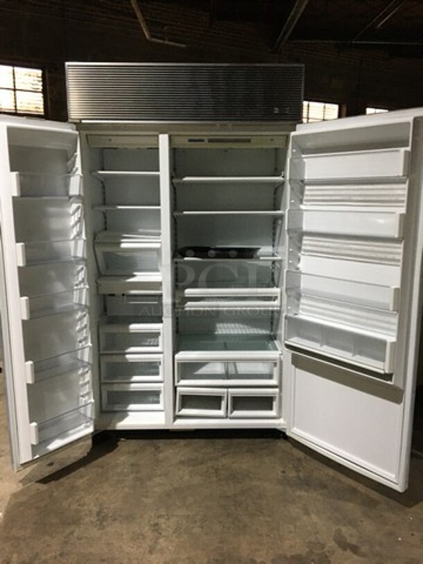 Sub-Zero 2 Door Reach In Side By Side Refrigerator & Freezer! Model 632F Serial M1590321!  - Image 5 of 10