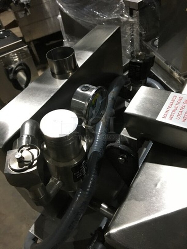 LATE MODEL! NEVER USED! 2019 Shineho Electric Powered Pressure Fryer! With Digital Touch Controls! With Oil Filter System! Model P007! All Stainless Steel! On Commercial Casters! 220V! - Image 10 of 10