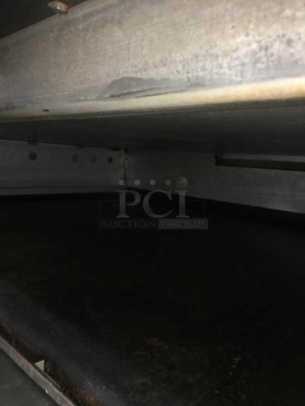 NICE! Vulcan Commercial Natural Gas Powered Double Deck Baking/Roasting/Pizza Oven! All Stainless Steel! Model 7016A1T Serial 541002827! All Stainless Steel! On Legs! 2 X Your Bid! Makes One Unit! - Image 6 of 11