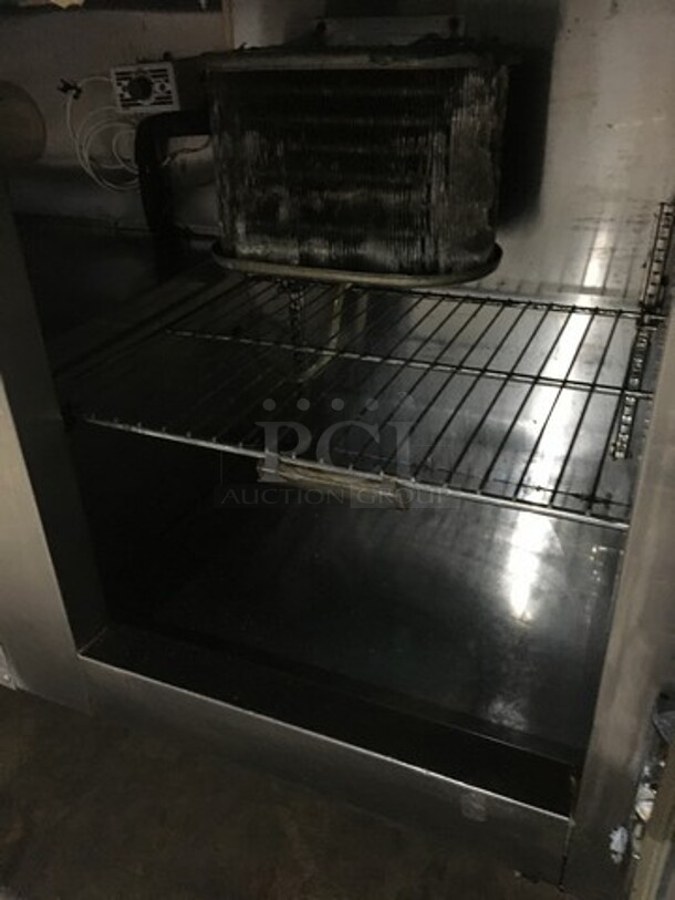 2012 Leader Commercial Refrigerated Sandwich Prep Table! With 2 Door Storage Space! With Commercial Cutting Board! All Stainless Steel! Model LM48SC Serial PV04S0305! On Casters! - Image 8 of 11