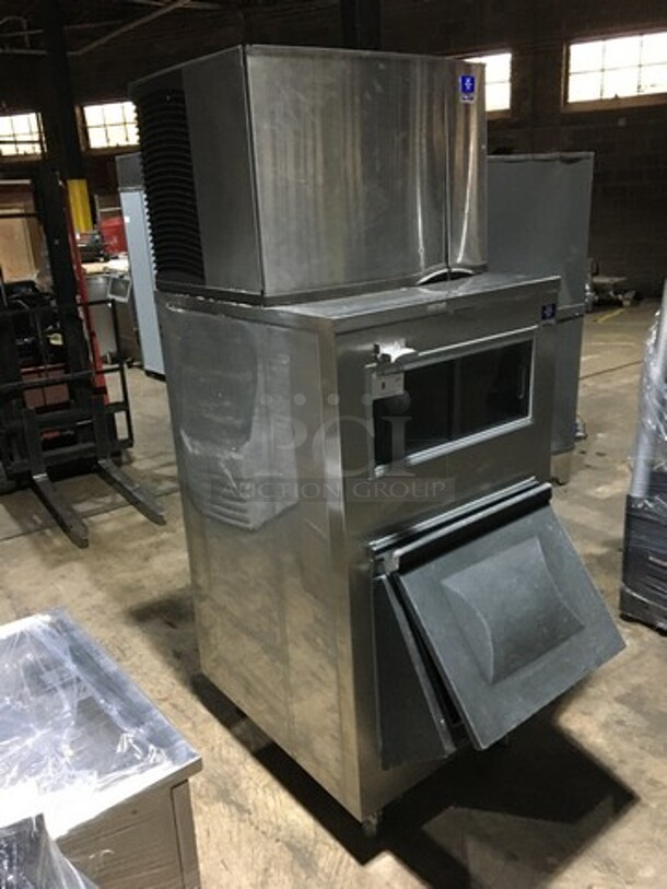 Manitowoc Commercial Ice Making Machine! With Ice Bin! All Stainless Steel Body! Model SY0454A Serial 040865045! 115V 1Phase! On Legs! 2 X Your Bid! Makes One Unit! - Image 2 of 10
