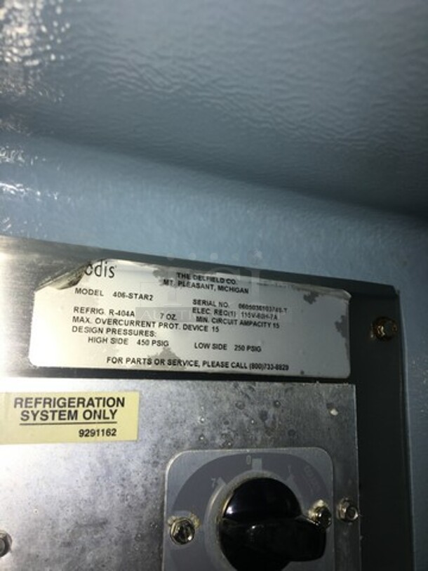 Delfield Commercial Single Door Lowboy/Worktop Cooler! All Stainless Steel! Model 406STAR2 Serial 0605036103748T! 115V 1Phase! - Image 7 of 8