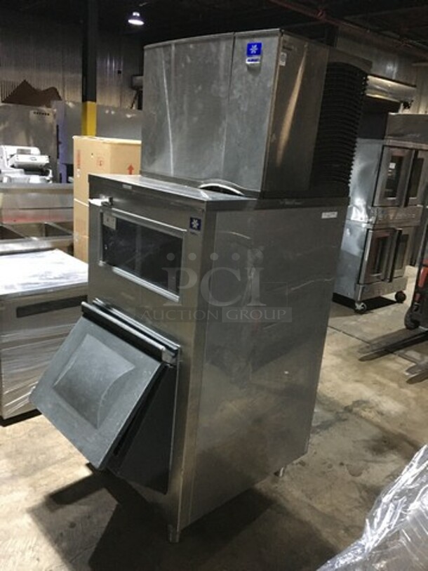 Manitowoc Commercial Ice Making Machine! With Ice Bin! All Stainless Steel Body! Model SY0454A Serial 040865045! 115V 1Phase! On Legs! 2 X Your Bid! Makes One Unit! - Image 3 of 10