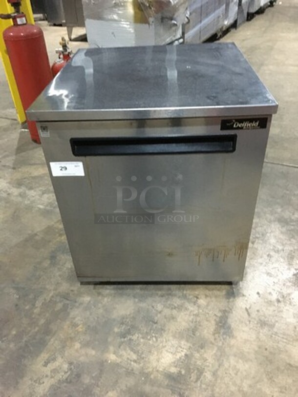 Delfield Commercial Single Door Lowboy/Worktop Cooler! All Stainless Steel! 