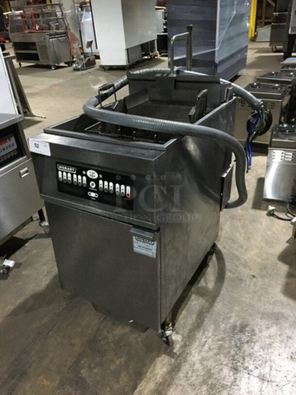 Hobart Commercial Electric Deep Fat Fryer! With Metal Basket! All Stainless Steel! Model 1HF85CF Serial 481656344! 208V 3Phase! On Commercial Casters! - Image 9 of 10