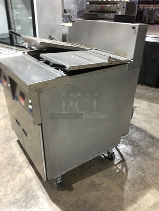 WOW! Pitco Dual Commercial Natural Gas Powered Pasta Cooker/Rethermalizer! With Metal Baskets! All Stainless Steel! Model SRTG Serial G09DC011971! On Commercial Casters! - Image 3 of 10