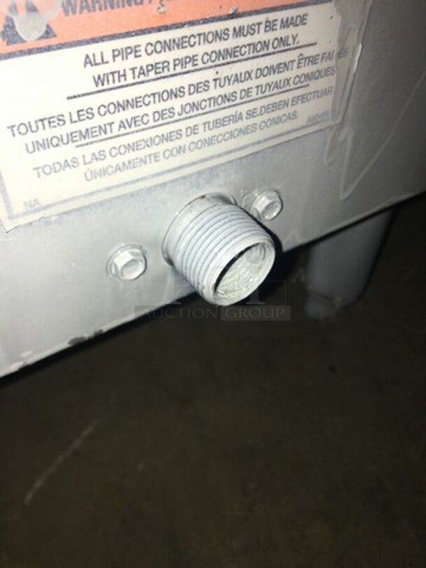 Pitco Commercial Natural Gas Powered Deep Fat Fryer! With Backsplash! All Stainless Steel! Model 40C Serial G14HB046604! On Legs! - Image 9 of 9