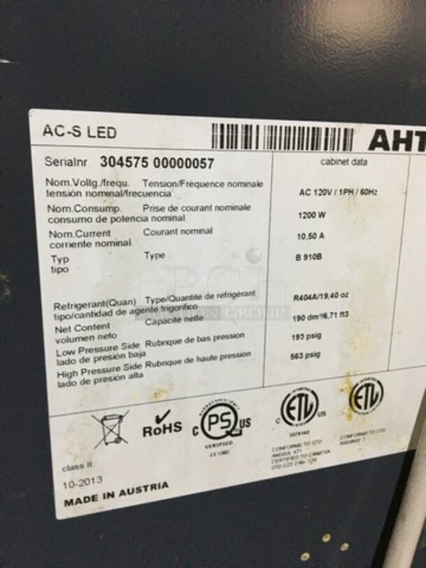 AHT Commercial Refrigerated Open Grab-N-Go Display Case! Model ACSLED Serial 30457500000057! 120V 1Phase! - Image 7 of 8