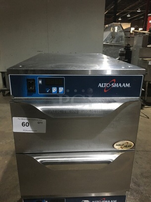 WOW! LATE MODEL 2016! Alto Shaam Commercial Countertop 2 Drawer Food Warmer! All Stainless Steel! Model 5002DN Serial 1719718000! 120V 1Phase!