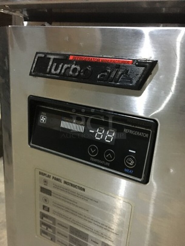 Turbo Air Commercial 2 Door Lowboy/Worktop Cooler! All Stainless Steel! Model JUR48 Serial JU4RA03021! 115V! On Casters! - Image 9 of 10