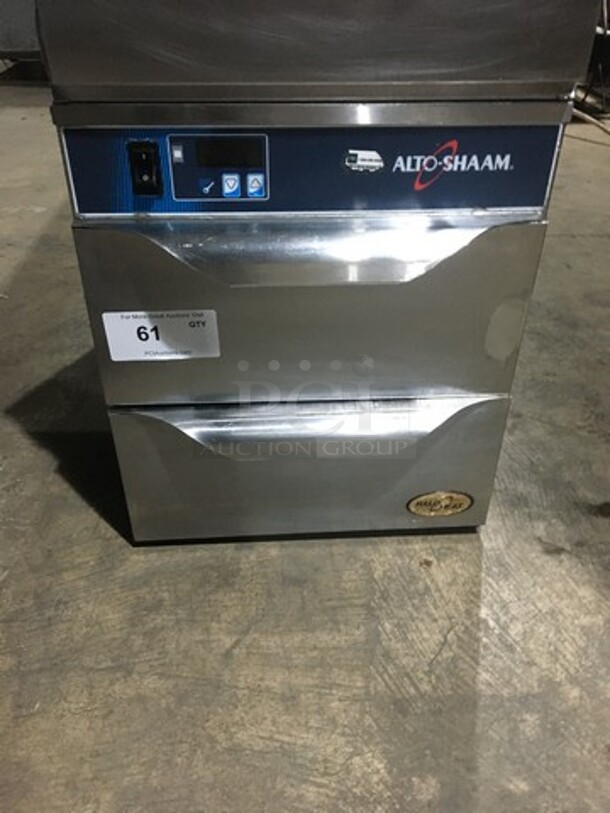 SWEET! LATE MODEL 2015! Alto Shaam Commercial Countertop 2 Drawer Food Warmer! All Stainless Steel! Model 5002DN Serial 1621396000! 120V 1Phase!