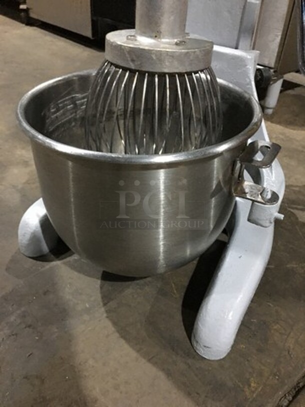 Hobart Commercial Floor Style 20 Quart Planetary Mixer! With Bowl! With Whip Attachment! Model A200 Serial 1296032! 115V 1Phase! - Image 7 of 11