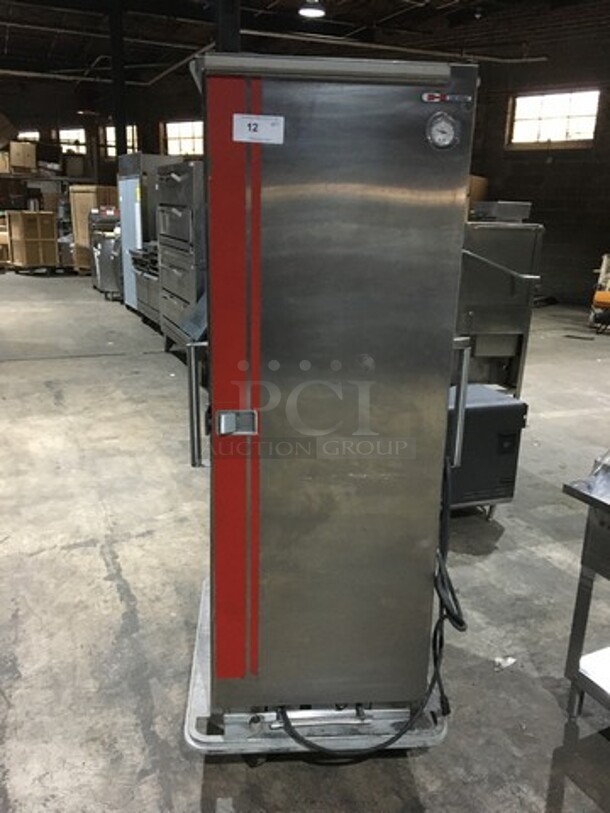 Carter Hoffmann Commercial Single Door Food Warming/Holding Cabinet! Holds Full Size Trays! All Stainless Steel! Model PH1825A Serial 17156180100156030M11! 120V! On Commercial Casters!
