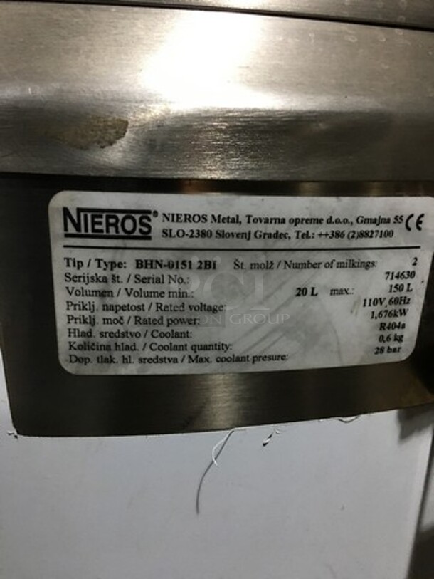 WOW! NEW! NEVER USED! Nieros Pasteurizer Machine! Model BHN01512BI Serial 714630! 110V 1Phase! - Image 9 of 10