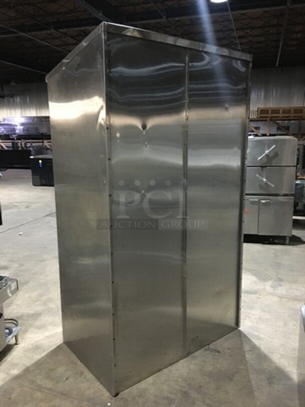 All Stainless Steel 2 Door Storage Cabinet! With 2 Shelves! - Image 3 of 6