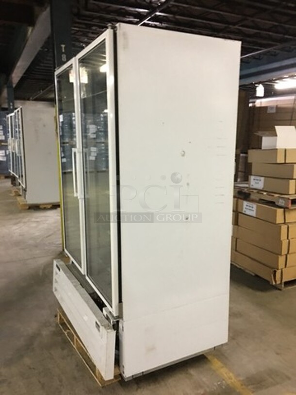Master Bilt Commercial 2 Door Reach In Freezer Merchandiser! With Poly Coated Racks! Model BLG48HD Serial 150244OBB01! 115V 1Phase! - Image 2 of 8