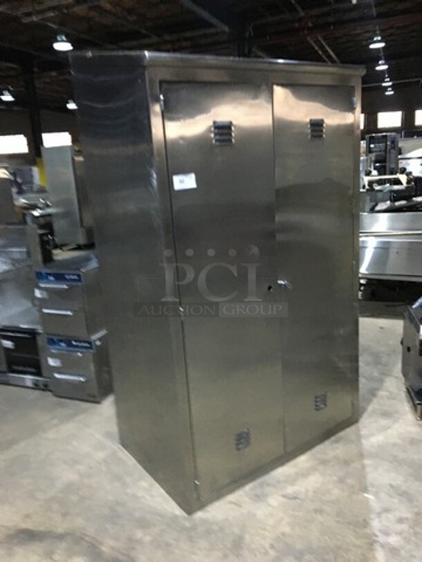 All Stainless Steel 2 Door Storage Cabinet! With 2 Shelves! - Image 6 of 6