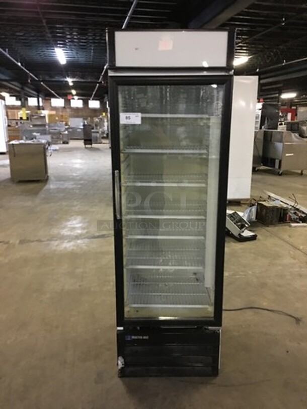 Master Bilt Commercial Single Door Reach In Refrigerator Merchandiser! With Poly Coated Racks! Model BGR14R Serial RA100398! 115V 1Phase! - Image 1 of 8