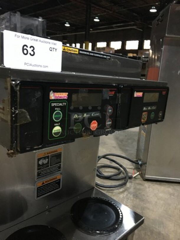Bunn Commercial Countertop Dual Coffee Brewing Machine! Axiom Series! With 4 Coffee Pot Warming Stations! All Stainless Steel! Model AXIOM2/2TWIN Serial AXTN011961! 120/208/240V! 1Phase! On Legs! - Image 6 of 10