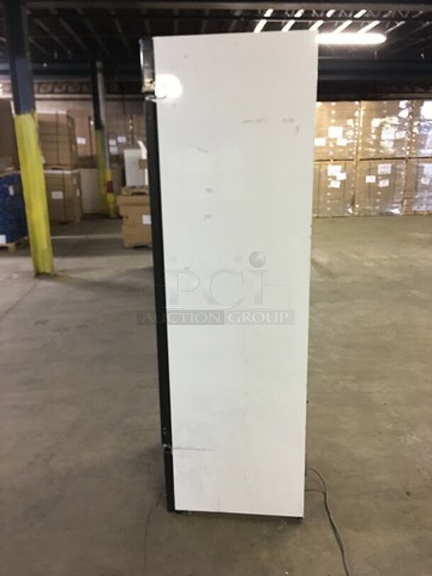 Master Bilt Commercial Single Door Reach In Refrigerator Merchandiser! With Poly Coated Racks! Model BGR14R Serial RA100398! 115V 1Phase! - Image 4 of 8