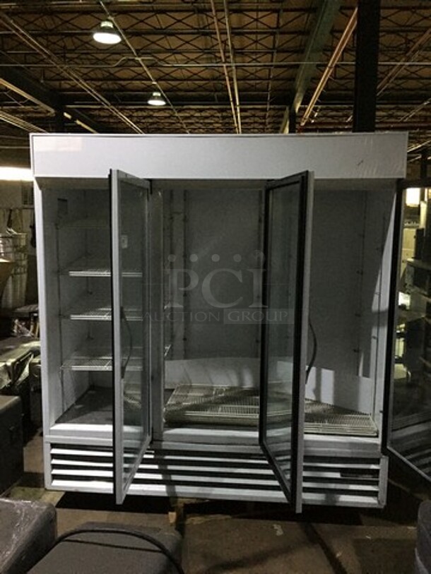 Beverage Air Commercial 3 Door Reach In Cooler Merchandiser! With Poly Coated Racks! Model MT72W Serial 5969807! 115V 1Phase! - Image 4 of 9