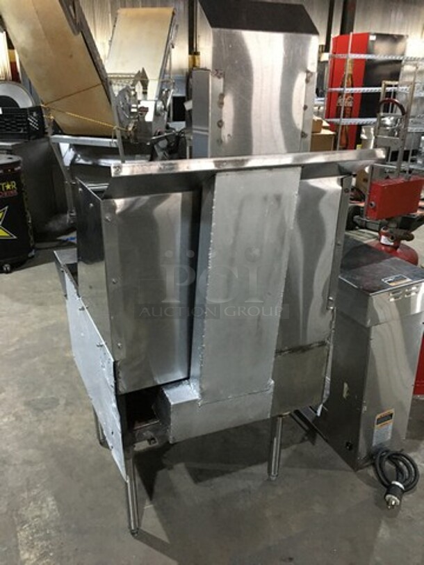 All Stainless Steel Natural Gas Powered Floor Style Single Burner Wok Range! On Legs! - Image 3 of 10