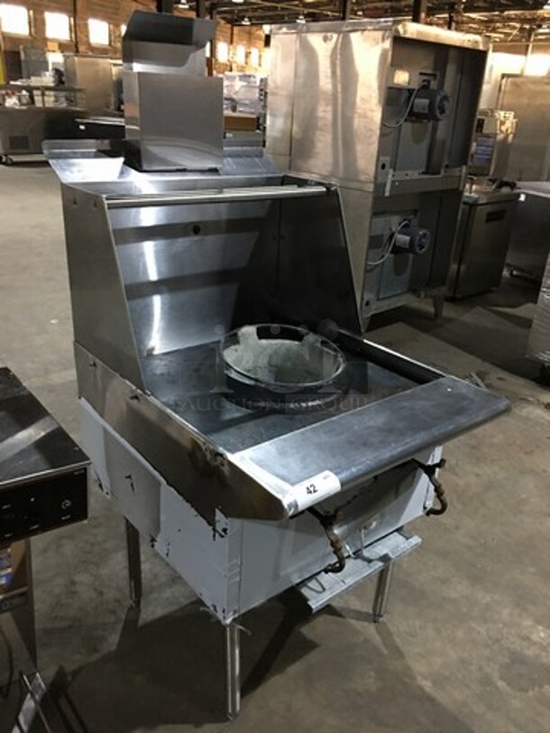 All Stainless Steel Natural Gas Powered Floor Style Single Burner Wok Range! On Legs! - Image 4 of 10