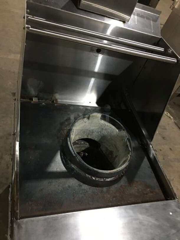All Stainless Steel Natural Gas Powered Floor Style Single Burner Wok Range! On Legs! - Image 5 of 10