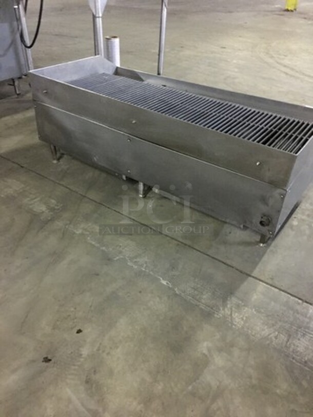 All Stainless Steel Natural Gas Powered Char Broiler Grill! With Back & Side Splashes! On Legs! - Image 3 of 9