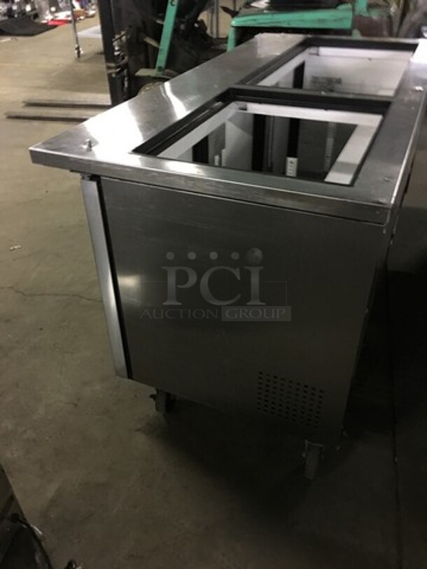 True Commercial Refrigerated Sandwich Prep Table! With 3 Door Underneath Storage Space! All Stainless Steel! Model TSSU7230MBST Serial 7648877! 115V 1Phase! On Commercial Casters! - Image 2 of 9