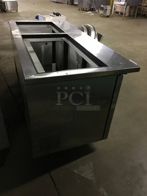 True Commercial Refrigerated Sandwich Prep Table! With 3 Door Underneath Storage Space! All Stainless Steel! Model TSSU7230MBST Serial 7648877! 115V 1Phase! On Commercial Casters! - Image 3 of 9