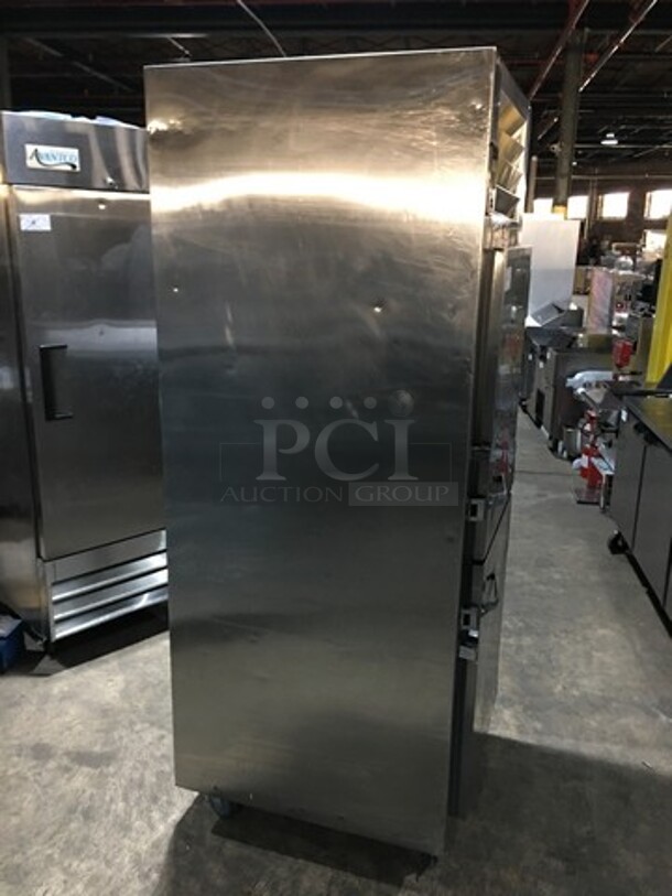 Traulsen Commercial Reach In Refrigerator! With 2 Half Doors! All Stainless Steel! Model RHT132WREHHS Serial 300660d96! 115V 1Phase! On Casters! - Image 3 of 10