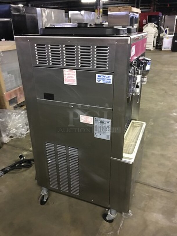 Taylor Commercial Floor Style 2 Flavor Frosty/Coolatta/Slushie Making Machine! With Milkshake Mixing Attachment! All Stainless Steel! Model 342D27 Serial K7107697! 208/230V 1Phase! On Commercial Casters! - Image 2 of 12