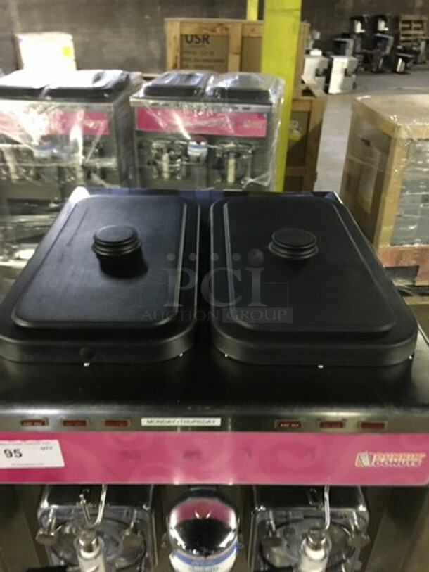 Taylor Commercial Floor Style 2 Flavor Frosty/Coolatta/Slushie Making Machine! With Milkshake Mixing Attachment! All Stainless Steel! Model 342D27 Serial K7107697! 208/230V 1Phase! On Commercial Casters! - Image 4 of 12