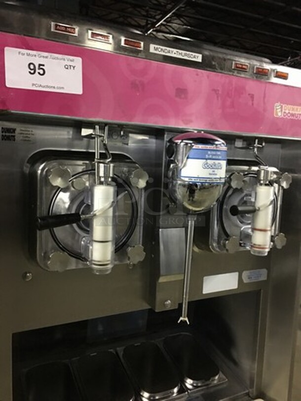 Taylor Commercial Floor Style 2 Flavor Frosty/Coolatta/Slushie Making Machine! With Milkshake Mixing Attachment! All Stainless Steel! Model 342D27 Serial K7107697! 208/230V 1Phase! On Commercial Casters! - Image 6 of 12