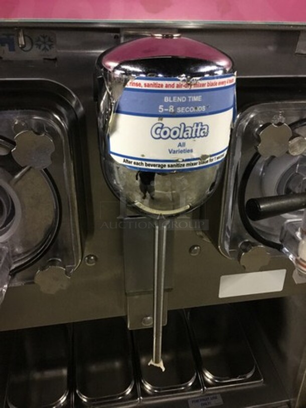 Taylor Commercial Floor Style 2 Flavor Frosty/Coolatta/Slushie Making Machine! With Milkshake Mixing Attachment! All Stainless Steel! Model 342D27 Serial K7107697! 208/230V 1Phase! On Commercial Casters! - Image 8 of 12