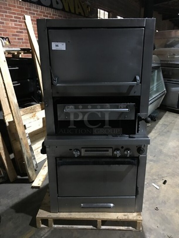 All Stainless Steel Upright Char Broiler! With Dual Oven!