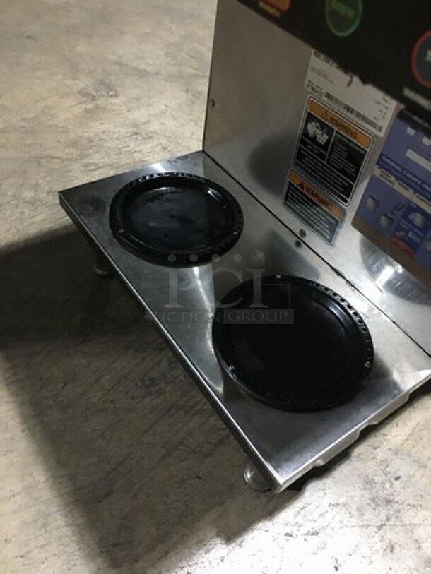 Bunn Commercial Countertop Dual Coffee Brewing Machine! Axiom Series! With 4 Coffee Pot Warming Stations! All Stainless Steel! Model AXIOM2/2TWIN Serial AXTN014121! 120/208/240V! 1Phase! On Legs! - Image 8 of 9