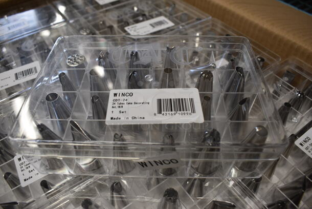 ALL ONE MONEY! Lot of 60 BRAND NEW IN BOX! Winco CDT-24 Metal Cake Decorating Tips; Each Set Has 24 Pieces! - Image 1 of 6