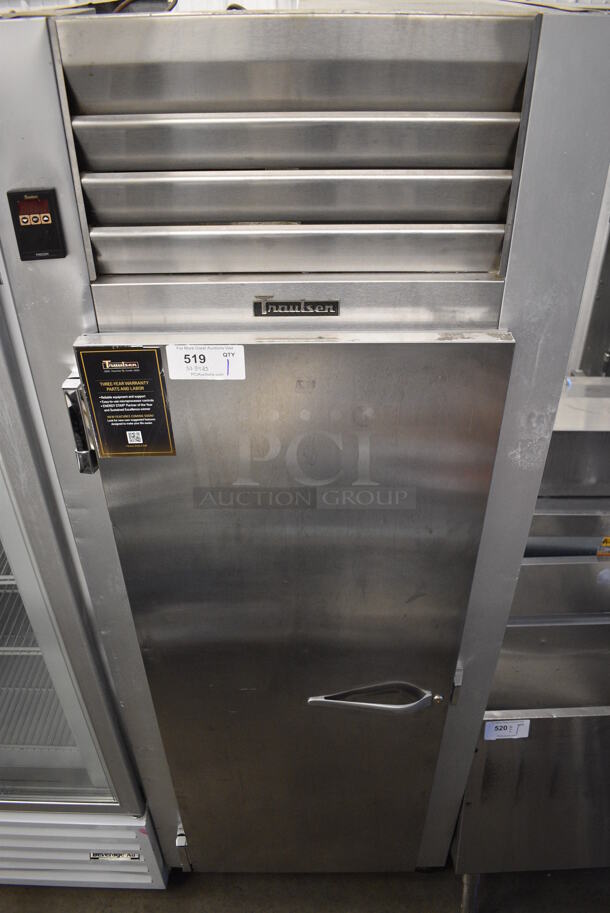 NICE! Traulsen Model G12011 ENERGY STAR Stainless Steel Commercial Single Door Reach In Freezer on Commercial Casters. 115 Volts, 1 Phase. 30x34x83. Tested and Powers On But Does Not Get Cold