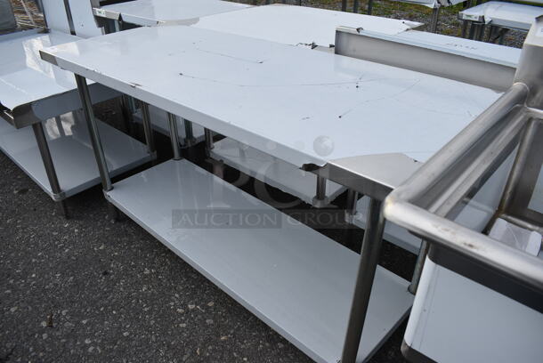 BRAND NEW SCRATCH AND DENT! Stainless Steel Commercial Table w/ Undershelf. 60x24x34 - Image 4 of 4
