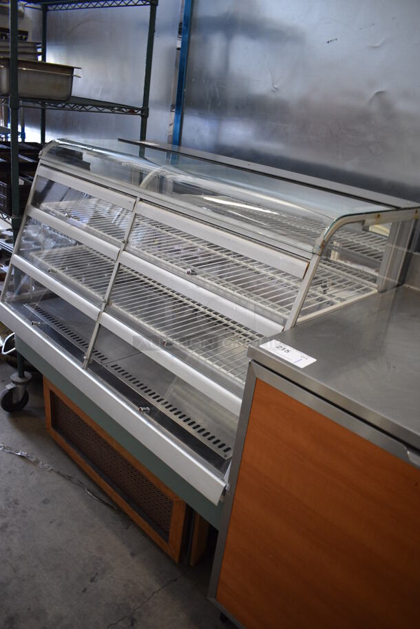 NICE! Metal Commercial Floor Style Display Case Merchandiser w/ Poly Coated Racks. 48x30x46. Tested and Powers On But Does Not Get Cold - Image 2 of 4