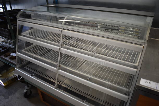 NICE! Metal Commercial Floor Style Display Case Merchandiser w/ Poly Coated Racks. 48x30x46. Tested and Powers On But Does Not Get Cold - Image 3 of 4