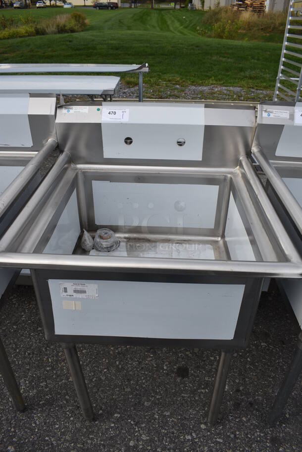 BRAND NEW SCRATCH AND DENT! Steelton Stainless Steel Commercial Single Bay Sink. 30x29x42