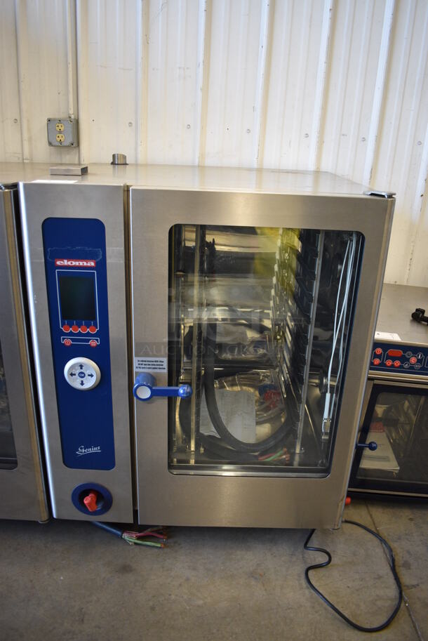 BRAND NEW! GORGEOUS! 2006 Eloma Model Genius 10-11 Stainless Steel Commercial Electric Powered Combi Steamer Convection Oven w/ Metal Pan Rack. 208 Volts, 3 Phase. 36.5x34x45 - Image 2 of 8