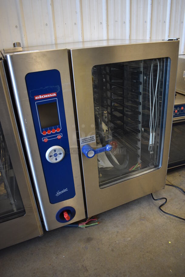 BRAND NEW! GORGEOUS! 2006 Eloma Model Genius 10-11 Stainless Steel Commercial Electric Powered Combi Steamer Convection Oven w/ Metal Pan Rack. 208 Volts, 3 Phase. 36.5x34x45 - Image 3 of 8