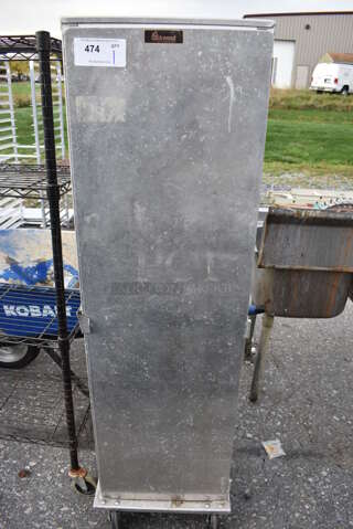 Lockwood Metal Commercial Enclosed Pan Transport Rack on Commercial Casters. 18x21.5x59.5